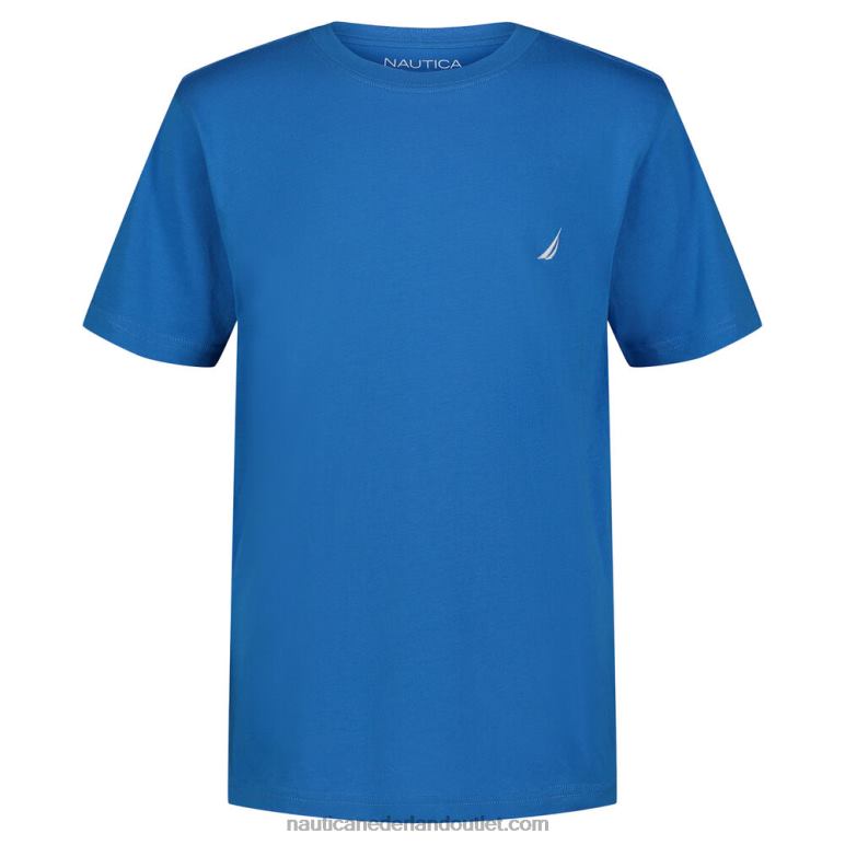 T-shirt met ronde hals voor jongens (8-20) chroom blauw Nautica 0828F1186