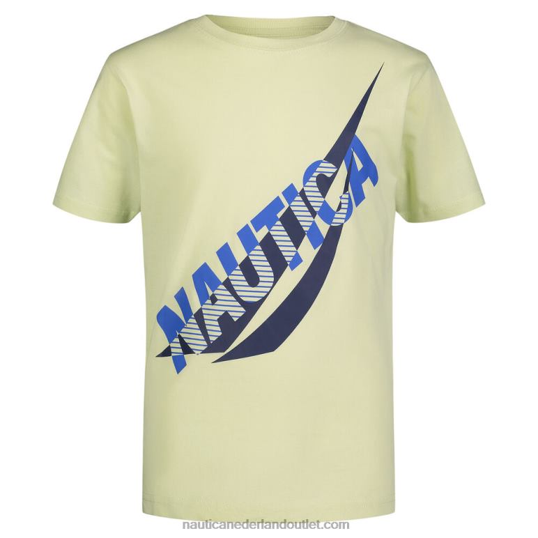 T-shirt met slicer-grafiek voor kleine jongens (4-7) dennenbos Nautica 0828F1244