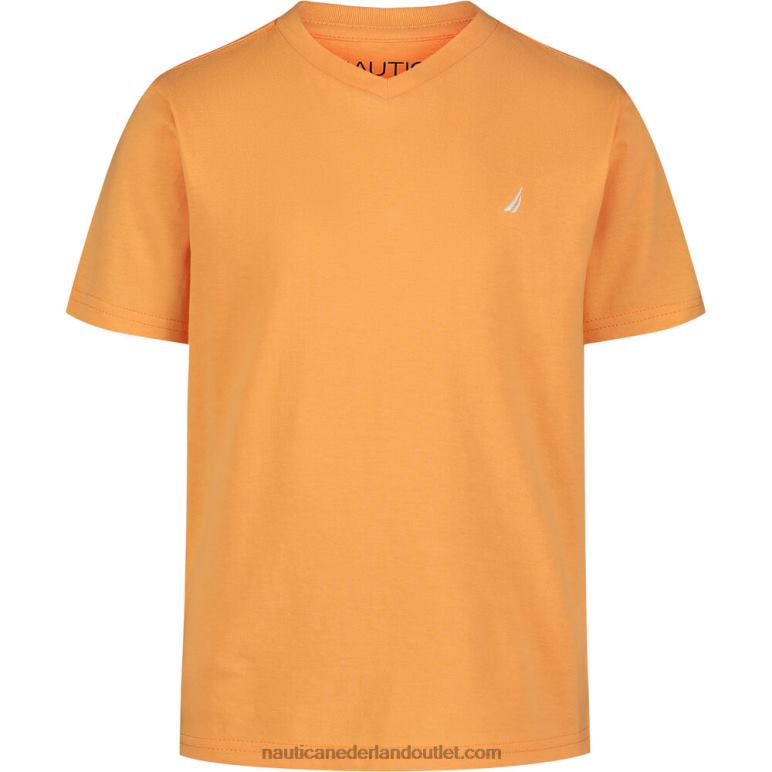 T-shirt met v-hals voor jongens (8-20) matroos rood Nautica 0828F1189