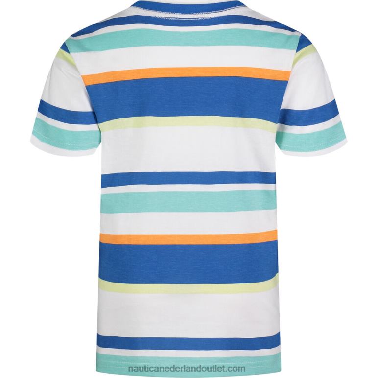 prep gestreept t-shirt voor peuterjongens (2t-4t) echte marine Nautica 0828F1287