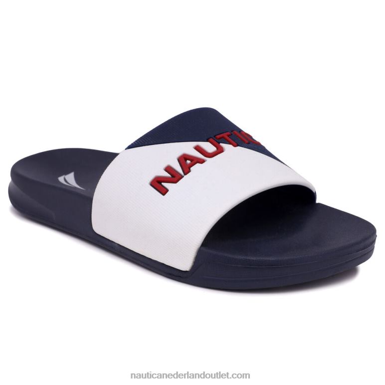 sandaal met logo-slide ijsblauw Nautica 0828F1214