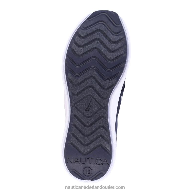 instapsneaker met logo voor jongens ijsblauw Nautica 0828F1117