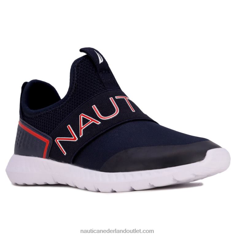 instapsneaker met logo voor jongens marine Nautica 0828F1128