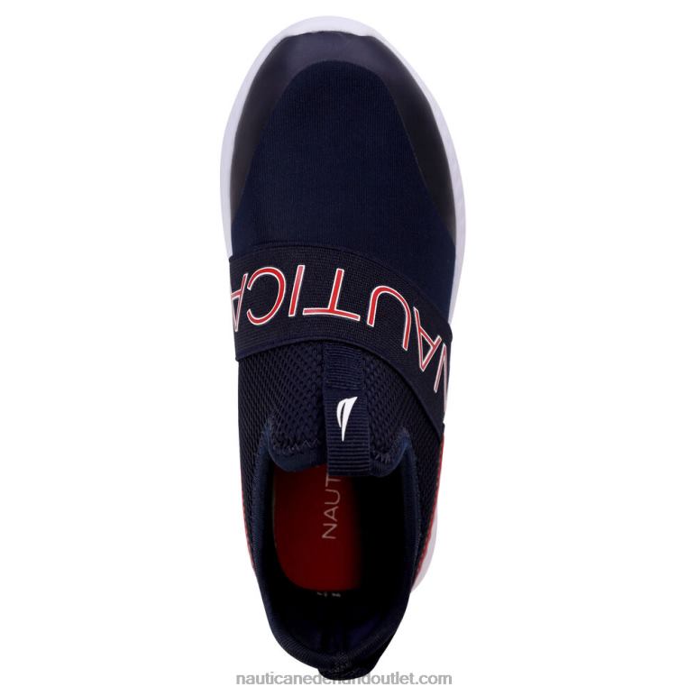 instapsneaker met logo voor jongens marine Nautica 0828F1128