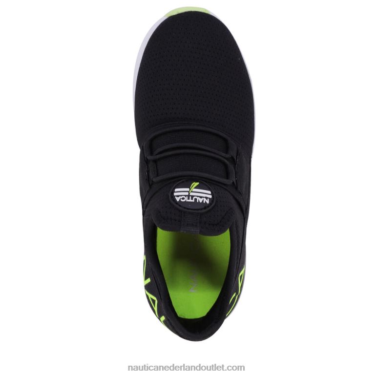 instapsneaker met logo voor jongens nieuw zwart Nautica 0828F1148