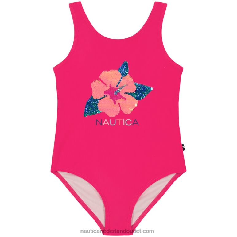 eendelig bloemenpakje voor kleine meisjes (4-6x) donkere acacia Nautica 0828F1520