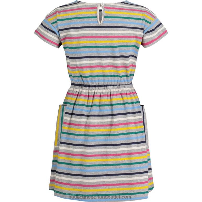 peutermeisjes roadmap gestreepte jurk (2t-4t) grijze heide Nautica 0828F1389