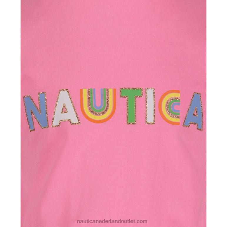 regenboogjurk kleine meisjes (4-6x) vervaagd oranje Nautica 0828F1538