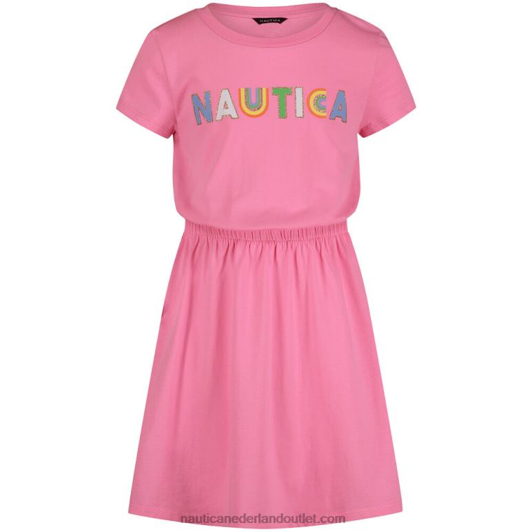regenboogjurk peutermeisjes (2t-4t) vervaagd oranje Nautica 0828F1482
