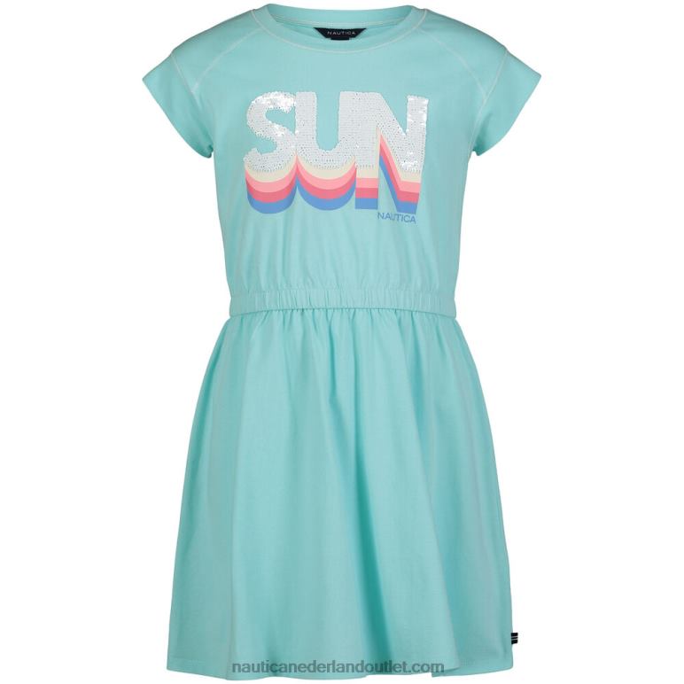 zonnejurk voor kleine meisjes (4-6x) aqua plons Nautica 0828F1534