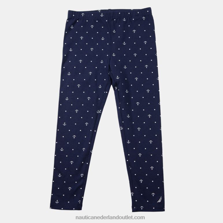 legging met anker en stippenprint voor peutermeisjes (2t-4t) marine Nautica 0828F1535