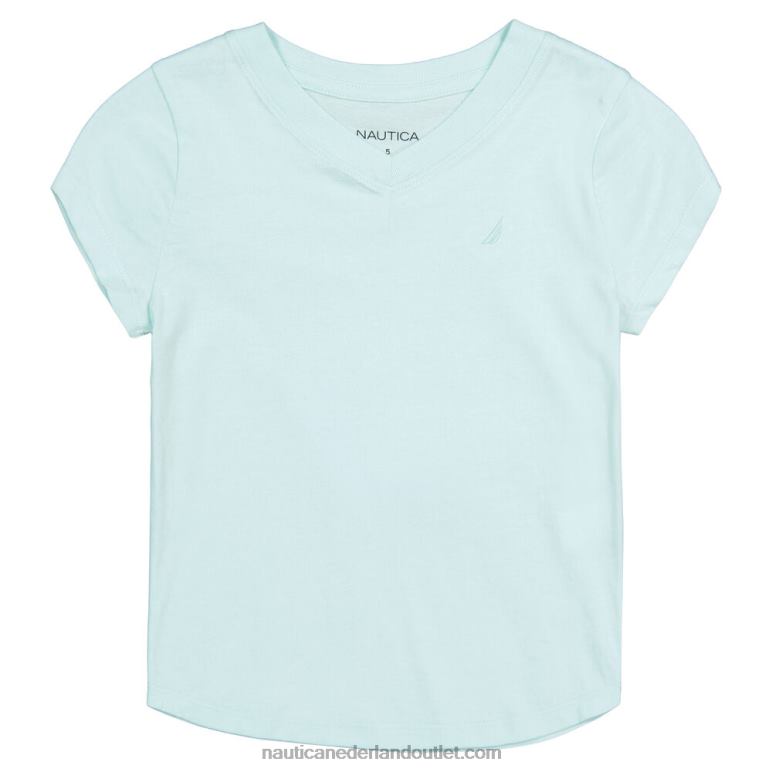 T-shirt met V-hals voor meisjes (7-16) versleten chambray Nautica 0828F1474