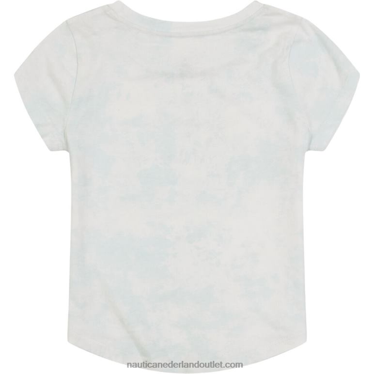 T-shirt met zonneschijnprint voor kleine meisjes (4-6x) versleten chambray Nautica 0828F1429