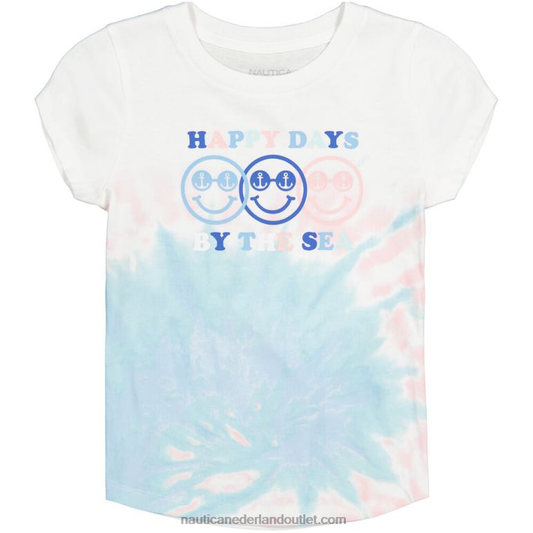 T-shirt voor kleine meisjes (4-6x) antieke whitewash Nautica 0828F1440