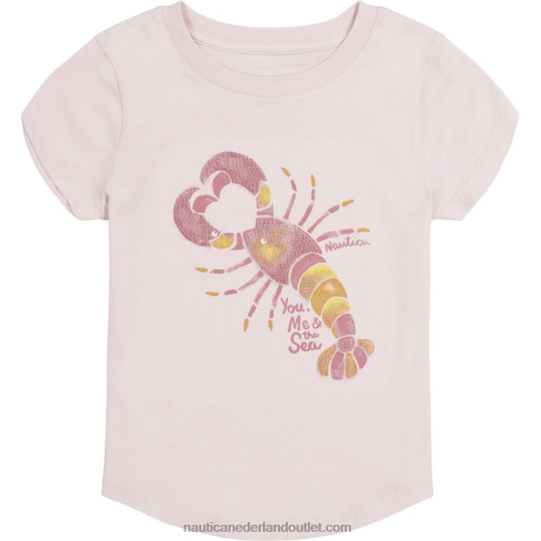 T-shirt voor kleine meisjes, jij, ik en de zee (4-6x) rio rood Nautica 0828F1427