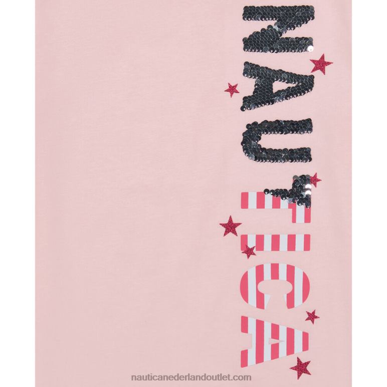 americana t-shirt voor kleine meisjes (4-6x) zonnescherm rood Nautica 0828F1491