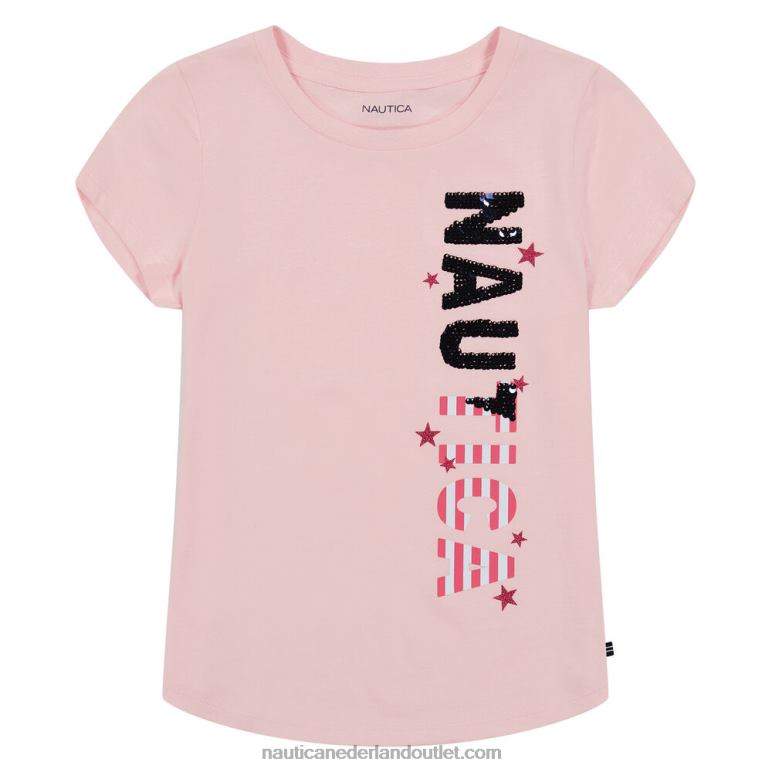 americana-t-shirt voor meisjes (7-16) zonnescherm rood Nautica 0828F1478