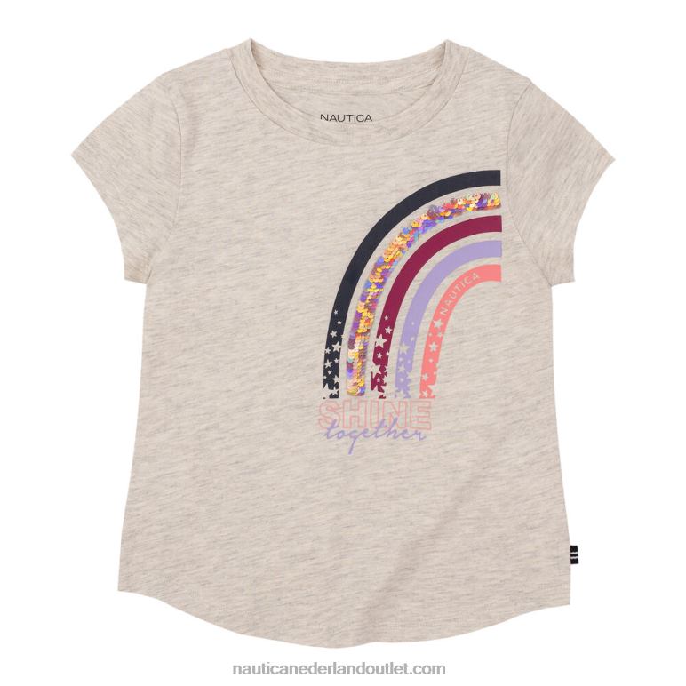 glans samen t-shirt peutermeisjes (2t-4t) demitasse Nautica 0828F1405