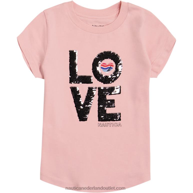 liefdeshart t-shirt voor kleine meisjes (4-6x) tomaat Nautica 0828F1445