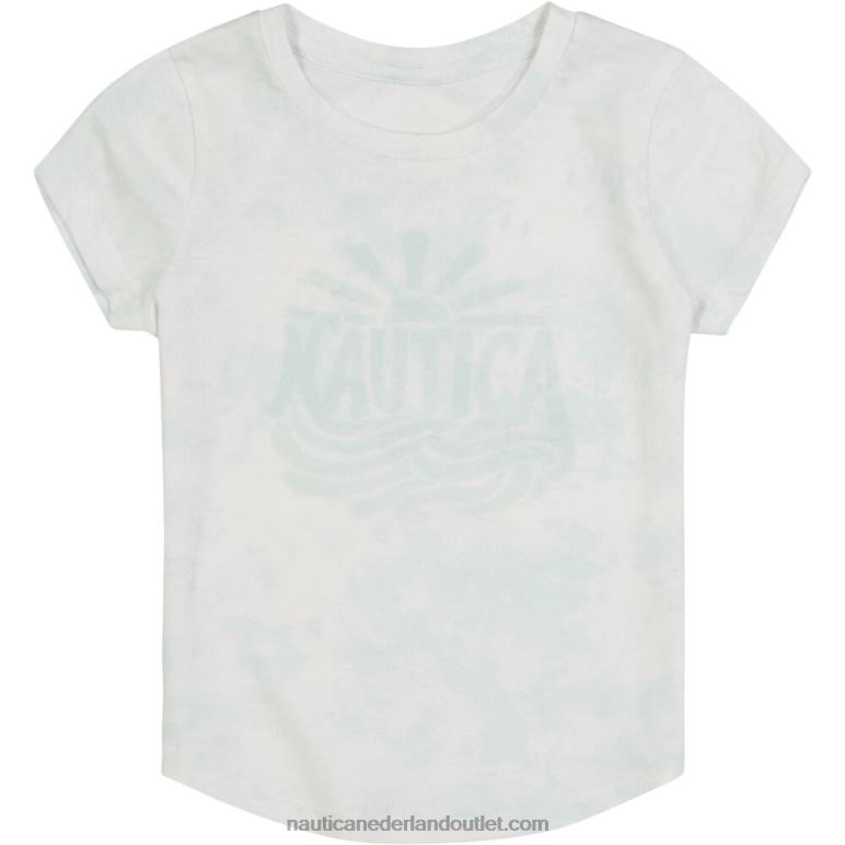 meisjes T-shirt met zonneschijnprint (7-16) versleten chambray Nautica 0828F1345