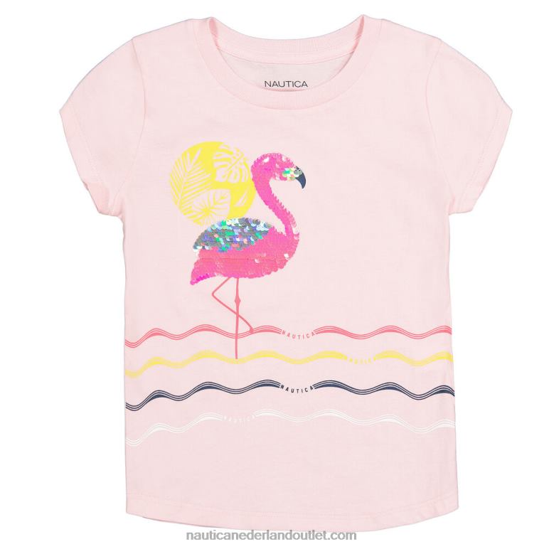 meisjes flamingo t-shirt (7-16) Zalm Nautica 0828F1361