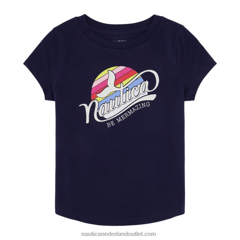 mermazing T-shirt voor kleine meisjes (4-7) marine Nautica 0828F1561