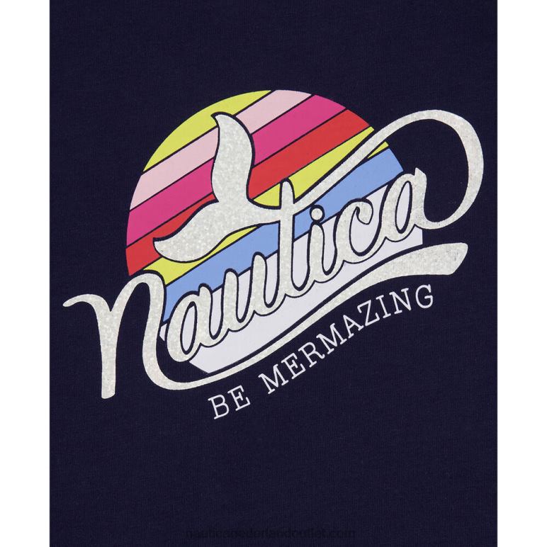 mermazing T-shirt voor kleine meisjes (4-7) marine Nautica 0828F1561