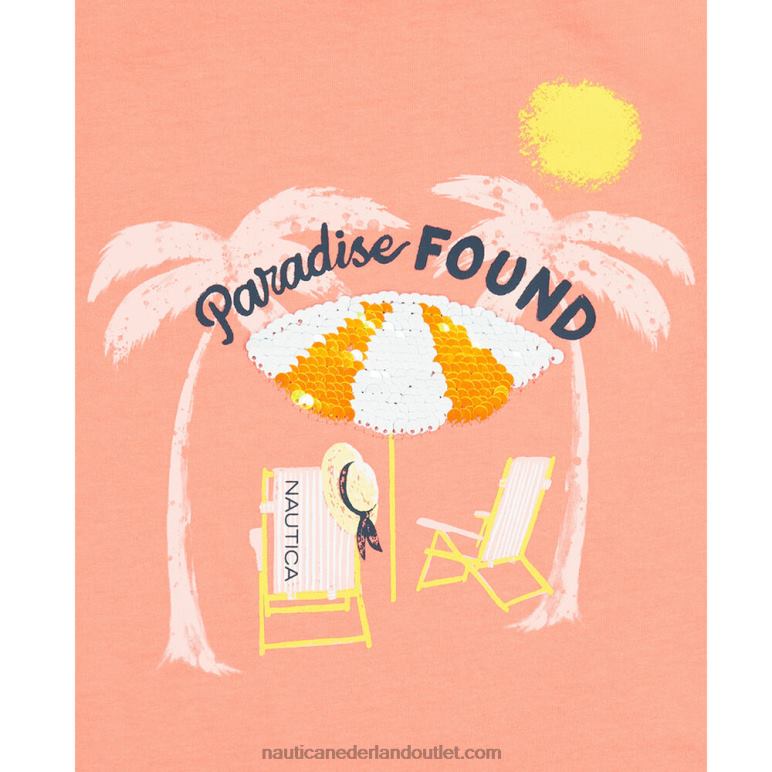 paradijs gevonden t-shirt voor kleine meisjes (4-6x) cruisen Nautica 0828F1450