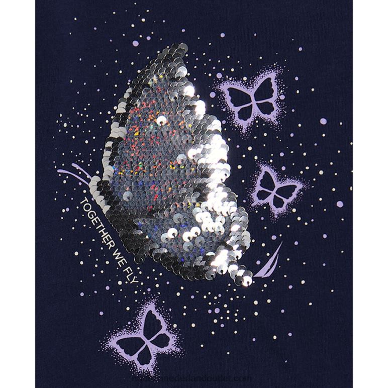 samen vliegen we t-shirt voor kleine meisjes (4-6x) marine Nautica 0828F1449