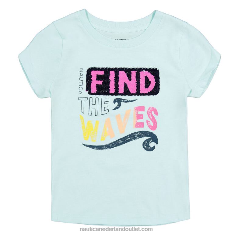 vind de golven T-shirt voor meisjes (7-16) versleten chambray Nautica 0828F1326