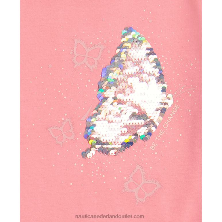 wees de verandering t-shirt voor kleine meisjes (4-6x) leis roze Nautica 0828F1380