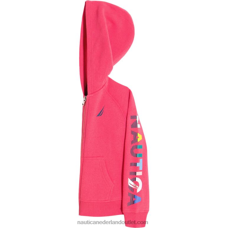 Hoodie met rits en logo voor kleine meisjes (4-6x) donkere acacia Nautica 0828F1397