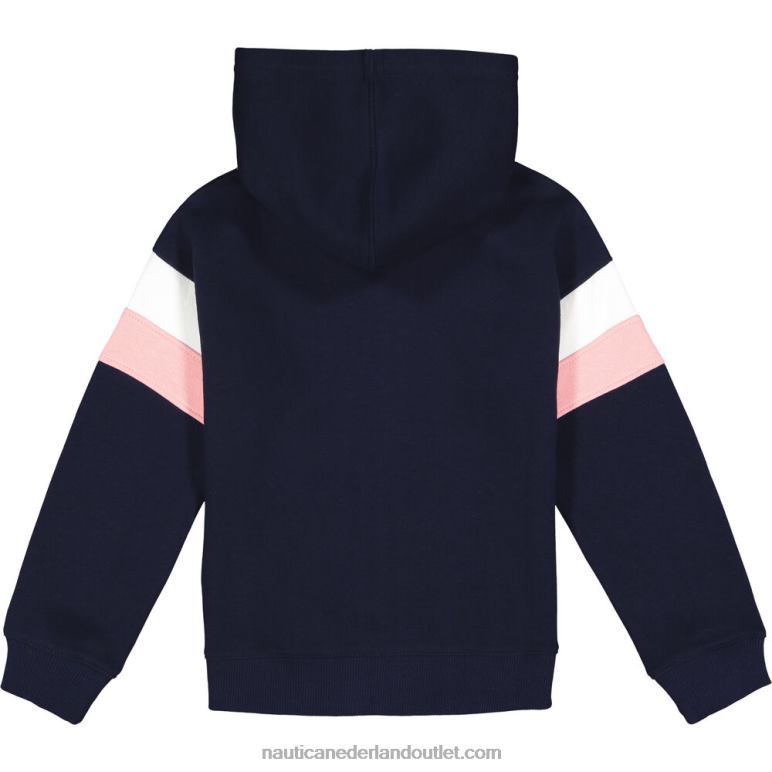 fleece hoodie met kleurvlakken voor kleine meisjes (4-6x) marine Nautica 0828F1331