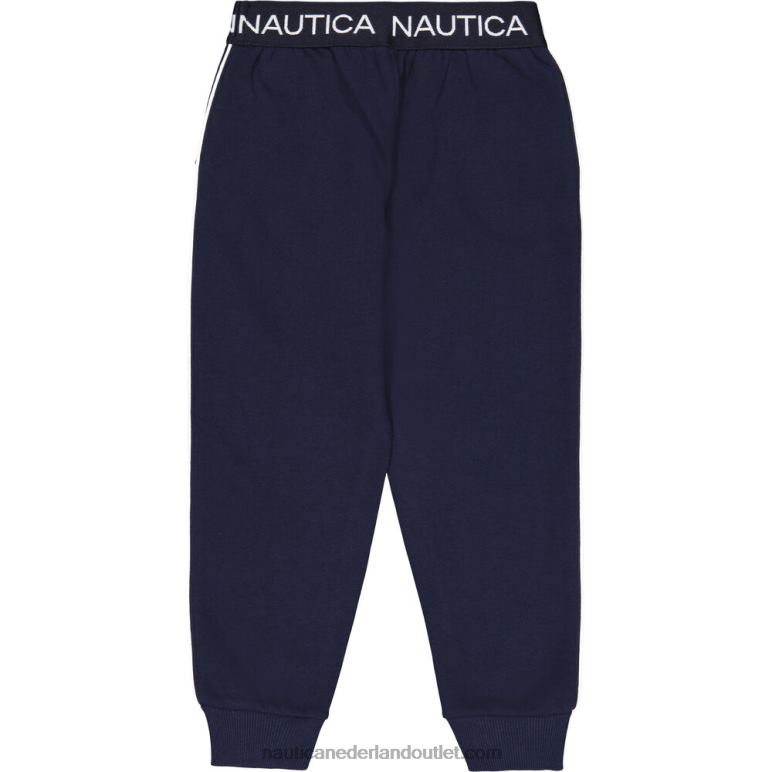 fleece joggingbroek met zijstreep voor meisjes (7-16) marine Nautica 0828F1349