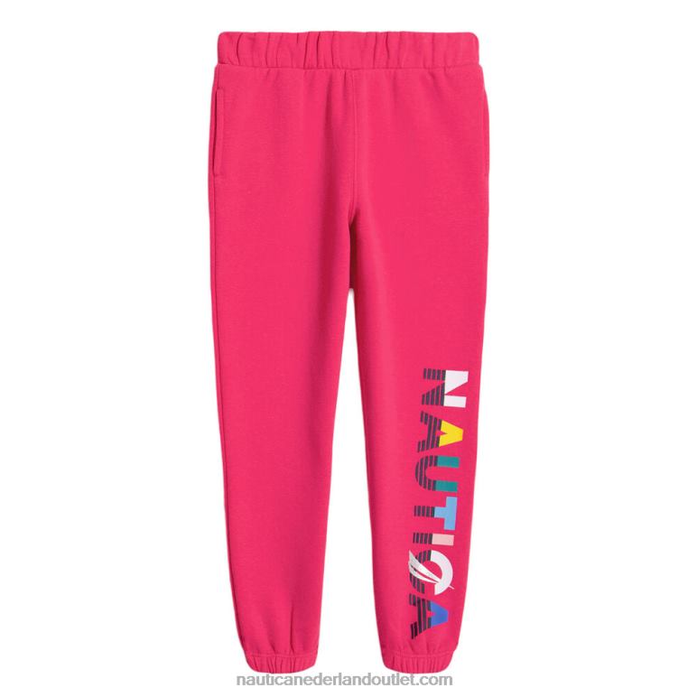 meisjes joggingbroek met logo (7-16) donkere acacia Nautica 0828F1456