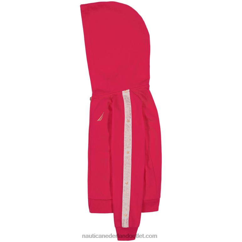 peutermeisjes hoodie met zijstreep en volledige rits (2t-4t) donkere acacia Nautica 0828F1378