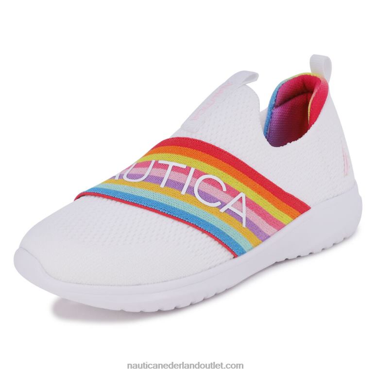 meisjes sneaker met veters antieke whitewash Nautica 0828F1358