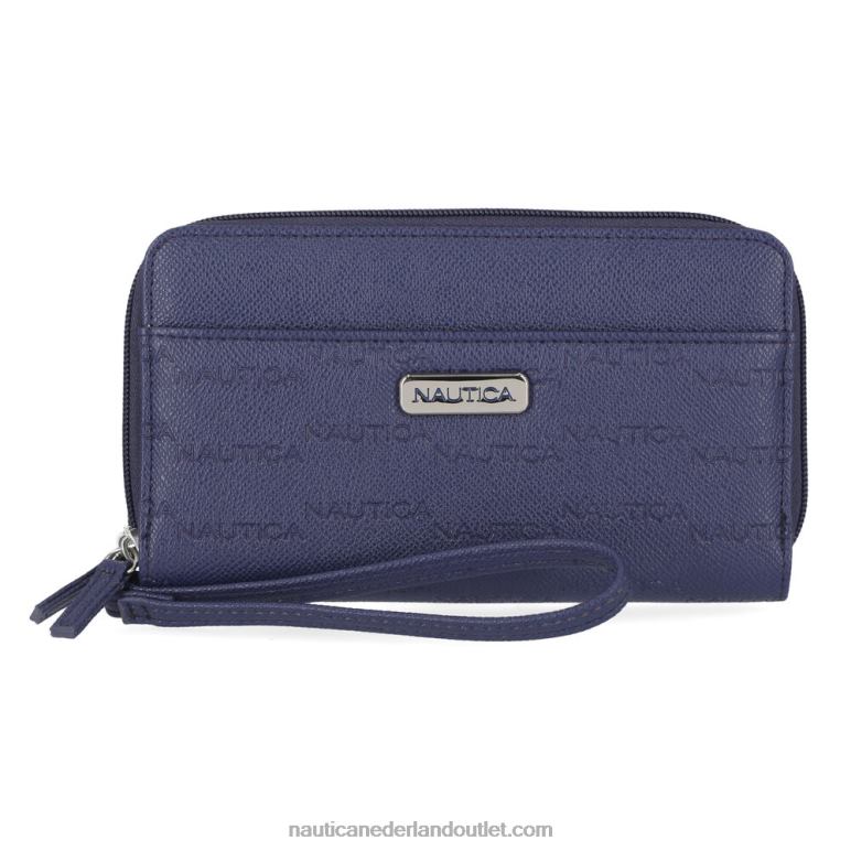 portemonnee met print werkhemd blauw Nautica 0828F948 vrouwen