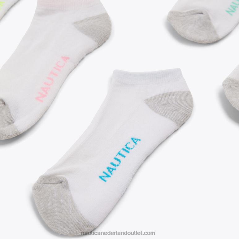 atletische laag uitgesneden sokken 6-pack multi Nautica 0828F797 vrouwen