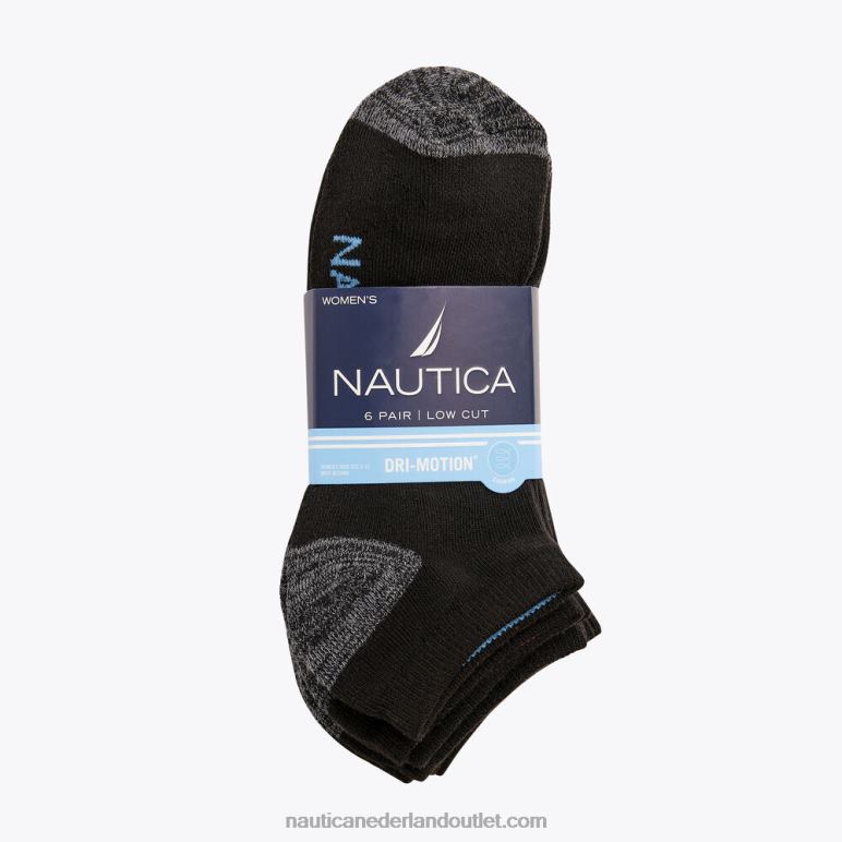 atletische laag uitgesneden sokken 6-pack multi Nautica 0828F815 vrouwen