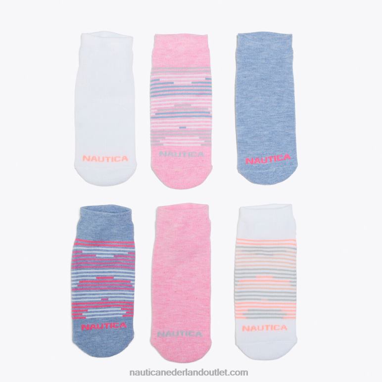 atletische laag uitgesneden sokken geschenkdoos 6-pack multi Nautica 0828F898 vrouwen