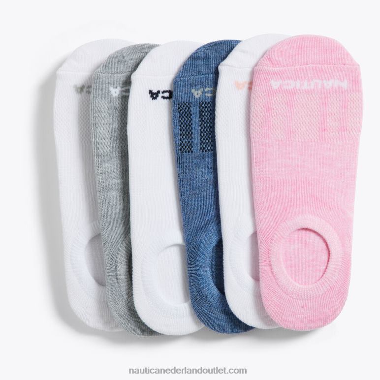cuff liner sokken 6-pack multi Nautica 0828F805 vrouwen
