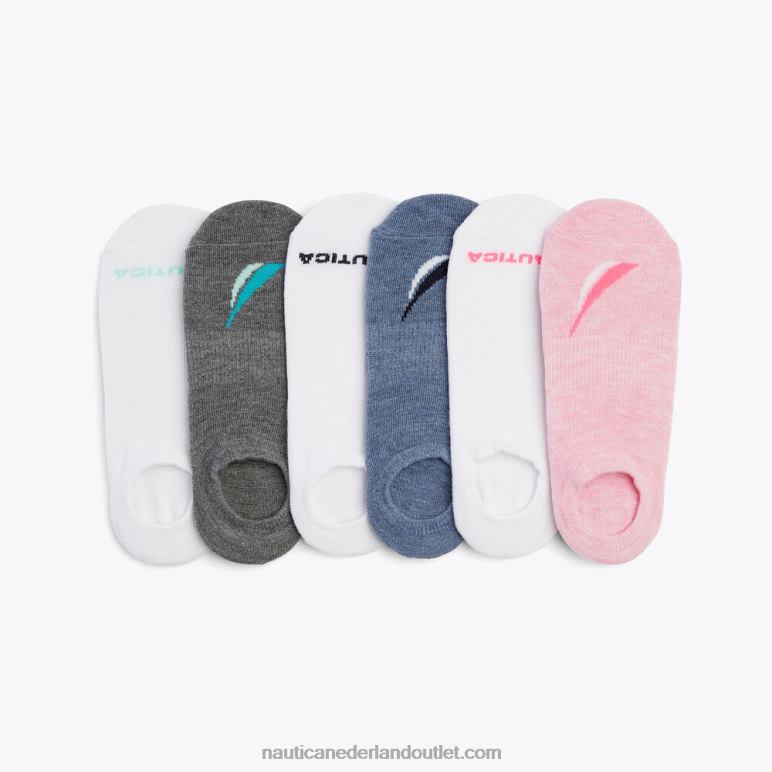 cuff liner sokken 6-pack multi Nautica 0828F813 vrouwen