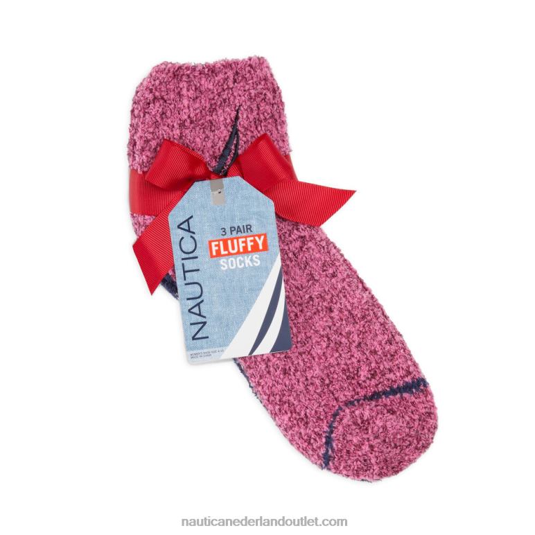fuzzy mid-crew sokken 3-pack multi Nautica 0828F852 vrouwen