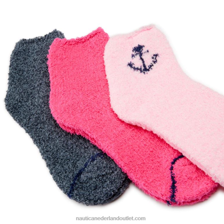 fuzzy mid-crew sokken 3-pack multi Nautica 0828F916 vrouwen