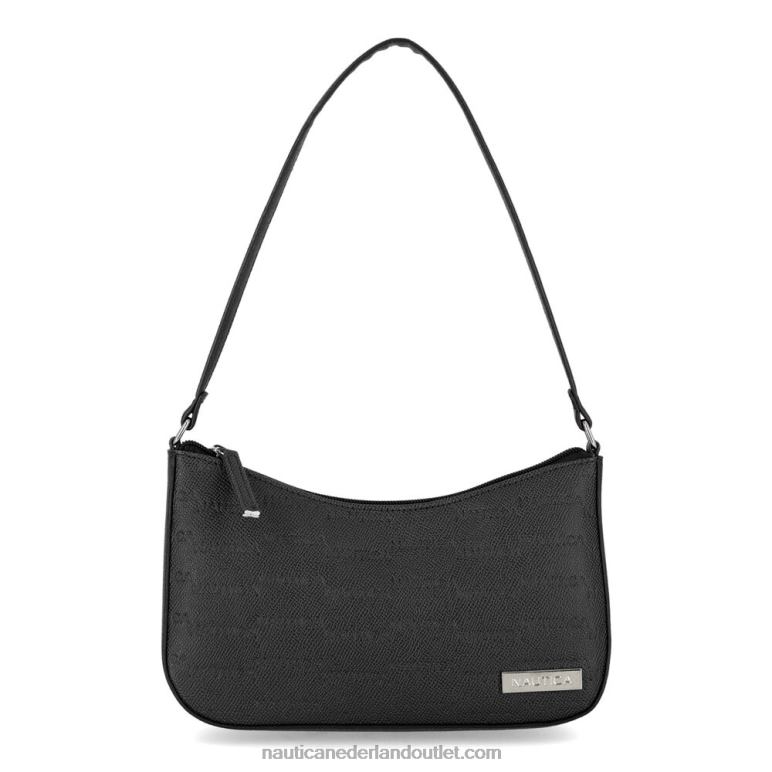 baguette schoudertas met print zwart Nautica 0828F931 vrouwen