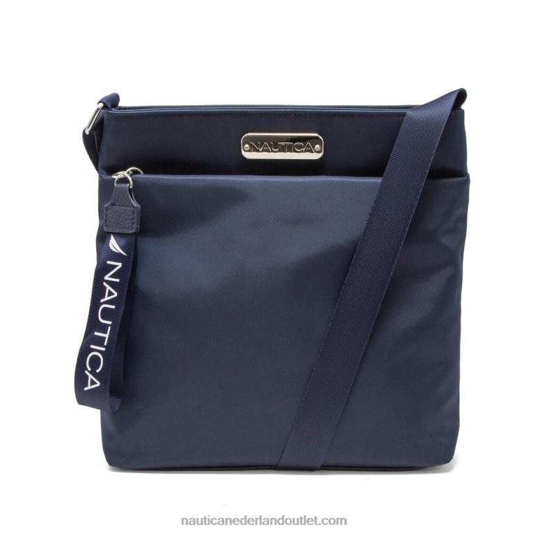 duiker canvas crossbody tas houtskool blauwe heide Nautica 0828F882 vrouwen