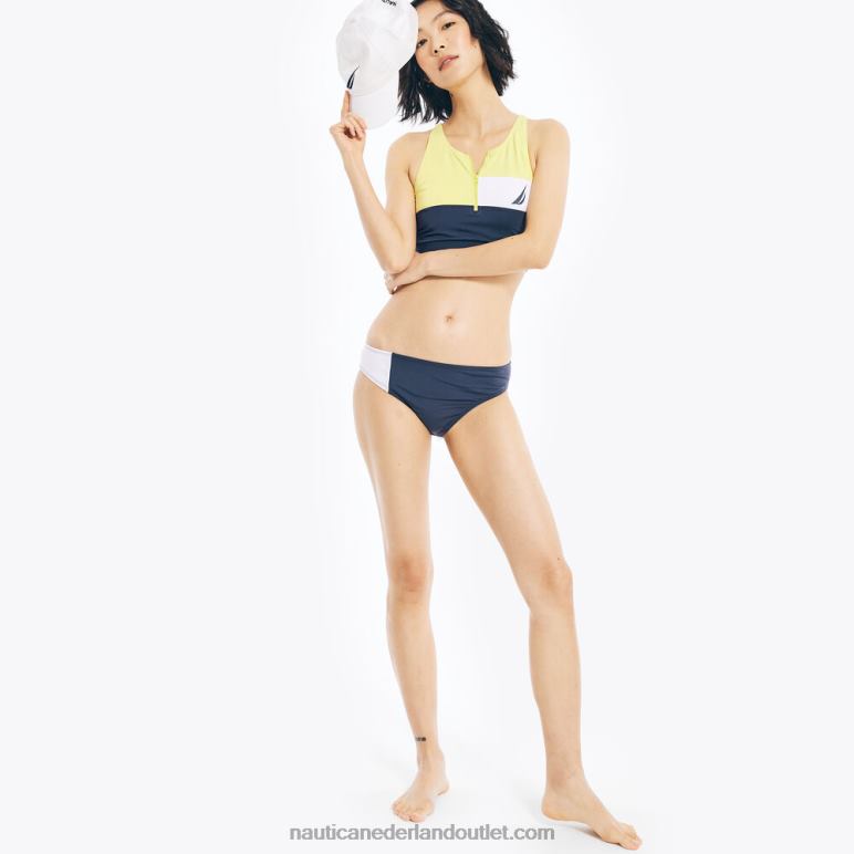 colorblock hipster zwembroek gloeiend geel Nautica 0828F1014 vrouwen