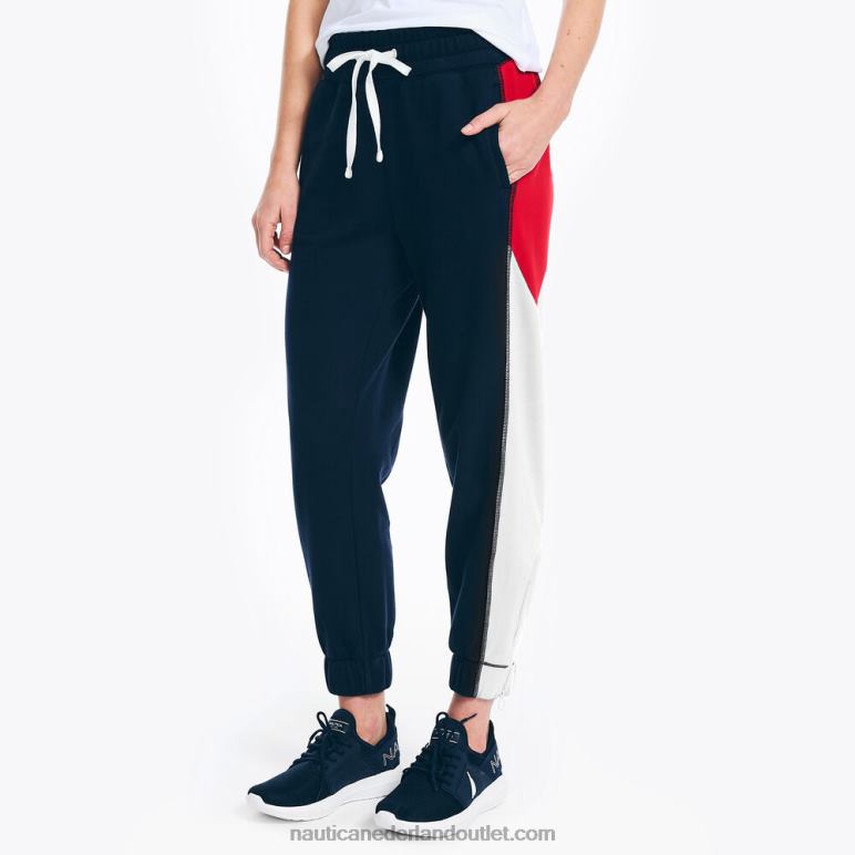 duurzaam vervaardigde colorblock joggingbroek stellaire blauwe heide Nautica 0828F771 vrouwen