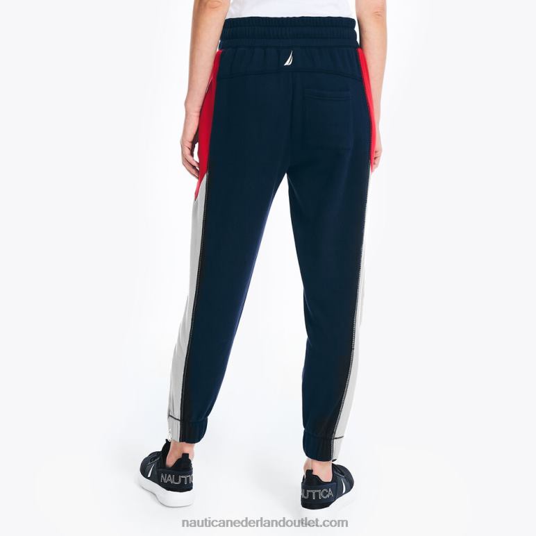duurzaam vervaardigde colorblock joggingbroek stellaire blauwe heide Nautica 0828F771 vrouwen